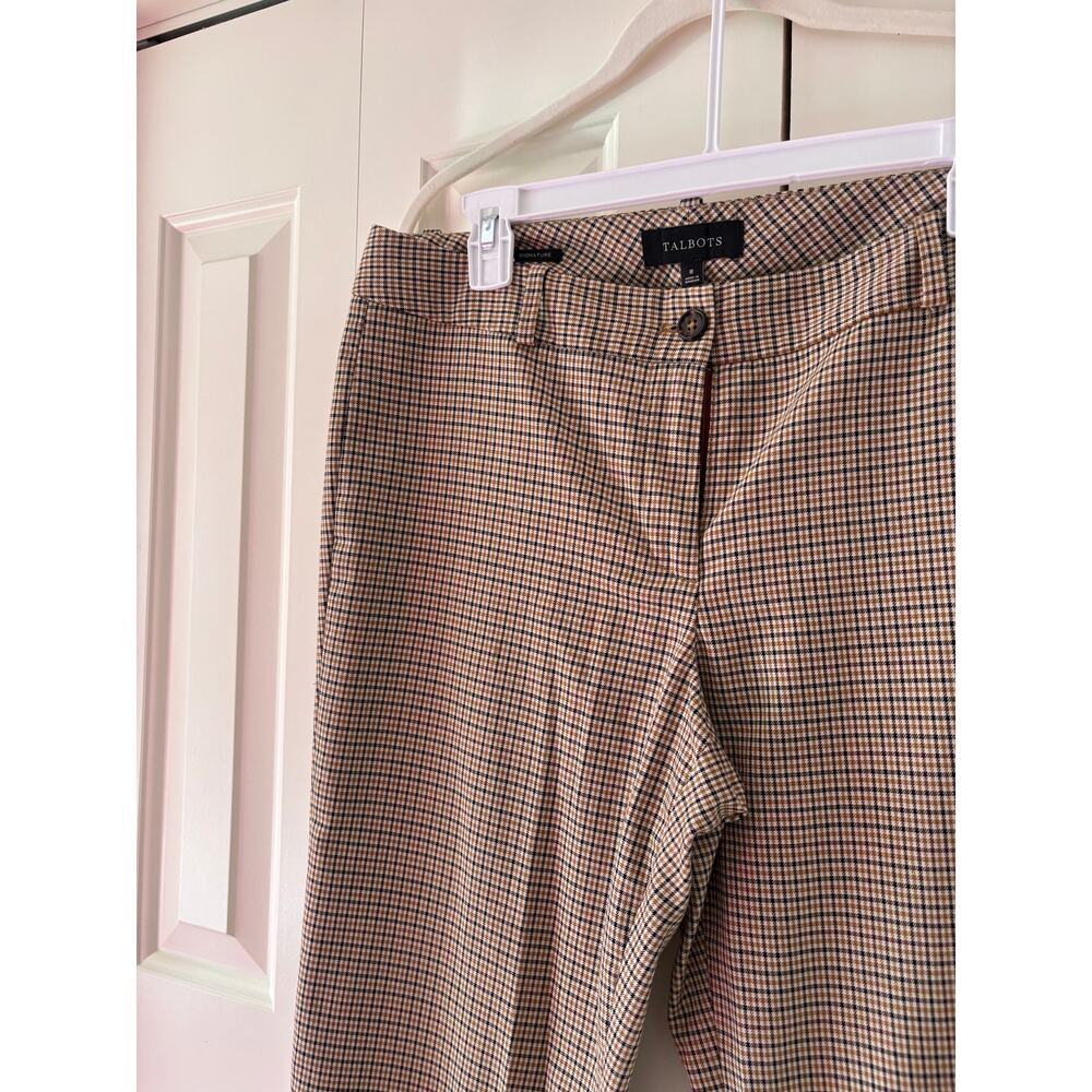 Talbots Signature Brown Plaid Dress Pants Size 8 - Picture 4 of 10